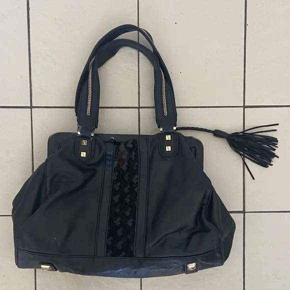 L.A.M.B. Vintage Leather Handbag- REHAB - Picture 2 of 16